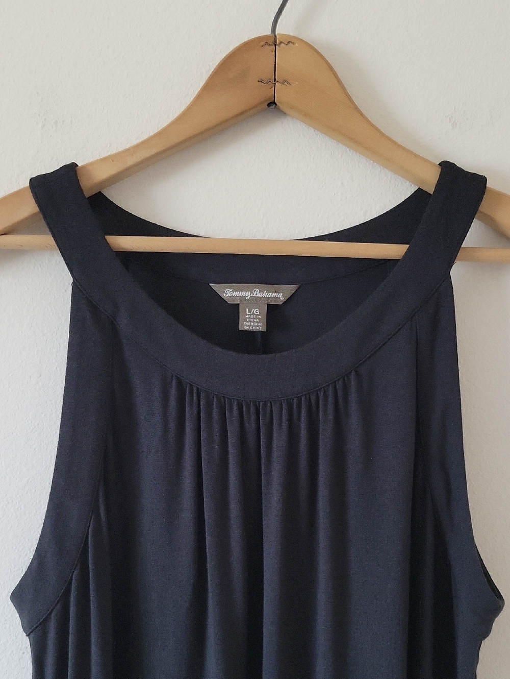 Tommy Bahama Black Tambour Sleeveless Short Dress Size Large - Picture 2 of 6